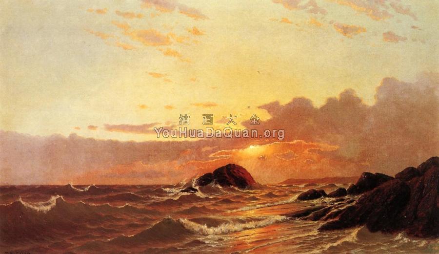 Off Newport, Rhode Island - 弗朗西斯·奥古斯塔斯·席尔瓦